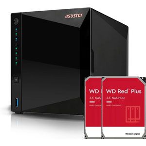 ASUSTOR DRIVESTOR 4 Pro Gen2 + 2 x WD Red Plus 6To - BUNAS3304Tv2-WD60EFPX