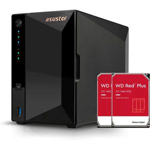 ASUSTOR DRIVESTOR 2 Pro Gen2 + 2 x WD Red Plus 12To - BUNAS3302Tv2-WD120EFBX