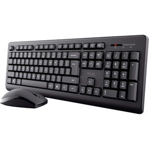 TRUST Primo - Pack clavier et souris sans fil / Noir - 25431