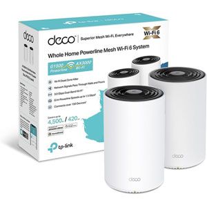 TP-Link WiFi 6 Mesh AX3000 + CPL G1500 (2 routeurs) - DECO PX50(2-PACK)