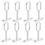 WUSJCOF 8 Pi&egrave;ces Tringle de Placard Ovale en Acier Support Mural & Support de Plafond pour Garde-Robe Extensible (17x31mm) (Chrom&eacute;) (NAROU DUTEN, neuf)