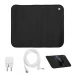 Tapis de mise &agrave; la terre avec c&acirc;ble UE de 4,6 m, tapis de sol pour lit et pieds, drap de mise &agrave; la terre contre l'anxi&eacute;t&eacute;, la douleur, l'inflammation, pour un meilleur sommeil et &eacute;quilibre, 25 x 30 cm (ziwenChenRong, neuf)