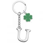 YJYJZX Porte-cl&eacute;s Lettre Initiale Pendentif, Porte-cl&eacute;s Cadeau Amis S&oelig;urs Amie, argent A-Z 26 lettre initiale pendentif porte-cl&eacute;s - Cadeau Femme Homme Anniversaire, Porte-bonheur Porte-cl&eacute;s (U) (yiwushiwojudianzishangwuyouxiangongsi, neuf)