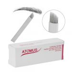 VICASKY 50pi&egrave;ces Lames Microblading Sourcils Acier Inoxydable &Eacute;pingle Blades &Eacute;lastiques Pour Stylo Contour Sourcils Maquillage Semi-permanent Femme (Micanties, neuf)