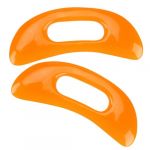 TOYZFRIENDY 2 pi&egrave;ces Planche de Massage R&eacute;sine Forme Lune Grattoir Corporel Portable pour Massage Musculaire Usage pour Corps Cou Dos et &Eacute;paules (Muliuin, neuf)