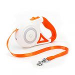 Galatée Laisse De Chien Rétractable, Frein Et Verrouillage Faciles à Un Bouton Laisse De Chien Extensible avec Lampe De Poche LED(M, Longueur De Corde 5M, Orange) (Alphaca OÜ, neuf)