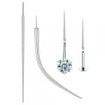 NOPKESV Piercing Taper en acier inoxydable, 2 pièces, kit piercing aiguille piercing, Outil d'assistance sans filetage, À visser (WANGSHENGYA, neuf)
