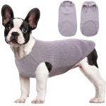 Hjumarayan Pull pour Chien de Taille Moyenne - Fin, Lavable, Ray&eacute;, &Eacute;lastique en Polaire - pour Corgi Teckel (Gris M) (Hjumarayan, neuf)