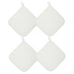 Healeved 4pièces Lot De Serviettes De Toilette Pour Garçon Fille Débarbouillettes Blanches Né Serviettes Absorbantes Pour Tout (Accompany JY, neuf)