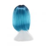 NOLITOY Postiche Bob Synthétique Dégradée Bleu Cheveux Courts Haute Température Femme Cosplay Usage Quotidien (shanjingfen, neuf)