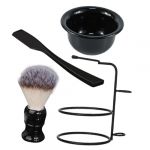 VILLFUL Set de Rasage Manuel pour Homme avec Bol &agrave; Raser Blaireau Professionnel et Support Stable Kit L&eacute;ger pour Usage Domestique et Salon (WANHALA, neuf)