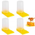 Boutihao 4 Pièces Distributeur D'eau D'Abeille, Apicole Ruche Distributeur D' Eau Abeille, Abreuvoir Pour Abeille En Plastique, pour Abeilles Accessoire Outil Équipement d'Apiculture (Boutihao, neuf)