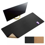 MAIDERN Tapis de bureau en cuir et liège,Tapis de souris 120x60cm, Sous-mains bureau en cuir PU imperméable, Sous main bureau pour le bureau et la maison (Noir) … … (Maidern Cork  Leather Direct, neuf)