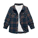 JACKETOWN Chemise &agrave; Manches Longues pour Enfant Gar&ccedil;on Chemise &agrave; Carreaux Boutonn&eacute;e Haut D&eacute;contract&eacute; en Coton Chemise Haute pour Enfant avec Poche Poitrine (CongHuiQiang, neuf)