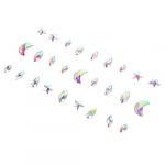 Healvian Lot Autocollants Visage Sirène Autocollants Pailletés Visage Bijoux De Festival Temporaires Fête (Le Sengyu, neuf)