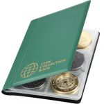 Vicloon Classeur Pieces de Monnaie 60 Poches, 10 Pages Classeur Piece 2 Euros, Album pour Collection de Monnaies 4,5 x 4,5 cm, Imperméable, avec Fermeture éclair, pour Collectionneurs, Vert (HANSBUY, neuf)