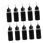 HAPINARY 15 pi&egrave;ces Flacons Applicateurs de Colle Bouteilles Plastiques Noires Pr&eacute;cises Anti-fuite pour Distribution de Liquide Huile Bricolage et Travaux Manuels (Gan Gardner, neuf)