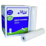 Draps d'examen pure ouate 2x20g/m² - Carton de 12 rouleaux - 2 plis 150 formats - 50x35cm - J211LAT- Certifié France Medical Industrie (Le Pro du Médical, neuf)