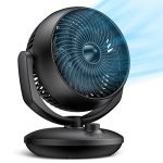 Ventilateur Silencieux Ultra Puissant,22dB Portable & Table,Circulation d'air Turbo 3D Pour Bureau Avec 3 Vitesses et Inclinaison Réglable à 90 ° pour Pièces de 15 m², Chambre à Coucher, Salon (LIAO ZHENWEI DE DIAN, neuf)
