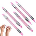 Fierudeng Pinceau à Ongles en Silicone,Stylo de Sculpture pour Vernis à Ongles avec Strass à Double Extrémité | Matériel Léger de Dessin pour Ongles Nomades (fierunk, neuf)