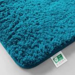 Casa Pura | Tapis de Bain Sky Soft &agrave; Poils Longs | Doux et Moelleux Aspect Shaggy | Antid&eacute;rapant Lavable | Certifi&eacute; &Ouml;ko-Tex 100 | Turquoise, 50 x 80 cm (MEISTEREI, neuf)