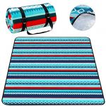 McNory Couverture pour Pique-Nique avec Envers imperméable 200 x 200cm, Pliable composée de Trois Couches,Grand Tapis de Plage, pour Camping, Voyage, Plage, Jardin Nappe, Bleu (STORE BARRAGAN, neuf)