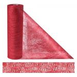 Anstore Chemin de Table Rouge Non Tissé Ruban de Table avec 150 Cœurs, 23cmx30m Décoration de Table Réutilisable, Anniversaires, Décoration de Fête, Décoration de Mariage Rouleau de Chemin de Table (JieSD Shop, neuf)