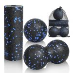 LOPHE Lot 3 Balles de Massage, Boules Haute Densité, Balle de massage double boule pour la Relaxation et soulager les douleurs musculaires, Masser les Pieds, dos, épaules, Bras(Bleu) (Botoo, neuf)