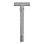 FILFEEL Rasoir de s&eacute;curit&eacute; Double pour Homme, Rasoir Manuel Traditionnel avec Design de Style Vintage, Rasage de Pr&egrave;s Confortable, T&ecirc;te de Lame en Alliage de Zinc, Manche en Laiton, (SILVER) (Liyishun, neuf)