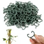 Wefaly 120 PCS Clips pour Plantes, Clips Tomates en Plastique Attache Tomates Clips Réutilisable Clips de Jardin Clips de Fixation pour Jardin Plantes Grimpantes Fruit Légume (2 * 2.6 cm, Vert) (HaJieQin, neuf)