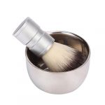 BELLIFFY 2pièces Brosse à Barbe Nylon Et Bol Inoxydable Kit De Nettoyage Pour Hommes Entretien De Barbe Et Pratique (Hunation, neuf)