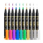 Qoukonao Marqueurs Pour Le Corps - Crayons Temporaires 10 Couleurs avec Pochoirs - Marqueurs pour Art Corporel,Pour Adultes Jeunes Femmes Hommes F&ecirc;te d'Anniversaire Carnavals Cosplay Danse S&eacute;ances (jasert, neuf)