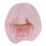 Generic Perruque de Poup&eacute;e BJD, Jolie Frange Droite, Longueur aux &eacute;paules, Cheveux Faciles &agrave; Couper pour Poup&eacute;es 1/3 BJD, Adapt&eacute;es aux Jeux de R&ocirc;le (PINK) (Rukeider, neuf)