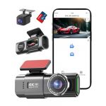 Caméra Embarquée WiFi Avant Arrière 4K+1080P,Dashcam avec Carte SD 64 G, Contrôle par Application,Vision Nocturne, Capteur G, Enregistrement en Boucle, WDR (HUAMEI SEA LIMITED FR FBA, neuf)