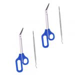 PAMINGONO 2Sets Rasage Ongles Coupe-Ongles Ongle Long Manche Coupe-Ongles Ciseaux À Cuticules Pour Ongles Coupe-Ongles Lime À Ongles Outil De Manucure Fourniture De Soins Des Ongles Acier (ndunk, neuf)