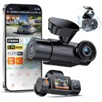 VANTRUE N4S Triple STARVIS 2 Dashcam Voiture 2.7K+2.5K+2.5K Avant et Arrière, 5GHz WiFi GPS Camera Embarquée Infrarouge, 3 Canuax HDR 360°, Contrôle Vocale Français, 10s Pré-Enregistrement, Max 1 to (Comfyer, neuf)