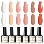 ROSALIND Vernis Semi Permanent Blanc Nude Pastel Rose Rouge Vernis &agrave; Ongles 6 Couleurs Vernis Gel Uv 8ml Gel Nail Polish French Manucure Semi Permanent Pour Le Nail Art Semi-Permanent (MEISITEMAOYI, neuf)