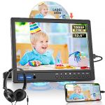 Arafuna Lecteur DVD Voiture 12,5 Pouces avec &eacute;couteurs, appareils vid&eacute;o pour appuie-t&ecirc;te avec Support pour appuie-t&ecirc;te, entr&eacute;e Disque &agrave; Ventouse, Lecteur DVD Portable Voiture 1080P, HDMI, AV, USB/SD (Ara Eu, neuf)