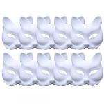 meioro DIY Livre Blanc Masque Pulpe Blanc Masque Peint À La Main Personnalité Créative Conception Libre Masque (Renard,10 pièces) (Meiproauto, neuf)
