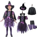 Sincere Party De luxe Allumer Violet Sorcière Costume pour les filles avec Chapeau et Collants 7-8 ans (SAINUO LIGHT, neuf)