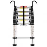 STANEW Échelle Télescopique 4,4 M en Aluminium Bricolage Pliable, Accoudoir Amovible, Extensible Unique Droite Multi-Fonction Ladder,Charge Maximale 150 kg (GESINSHOP S.R.L, neuf)