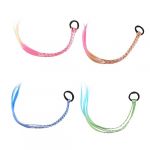 VICASKY 16 Pi&egrave;ces Tresses Color&eacute;es Fausse Perruque Gar&ccedil;on Fille &Eacute;lastiques Faciles &agrave; Porter Pour F&ecirc;tes et Photos Bleu Rose Vert (Micanties, neuf)