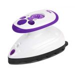 ANSIO Mini plaque de voyage avec semelle en céramique parfaite pour voyager et matelassage - Design léger et compact - Garantie de 2 ans - Violet/blanc (ANSIO Direct, neuf)