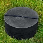 UNIGARDIA Bordure de Jardin Flexible 20m - Hauteur 13cm, Épaisseur 3mm - Bordure de Gazon en Plastique - Bordure de Pelouse résistante aux UV, Utilisation Facile, Noir avec Décor en Bois (Globalio, neuf)