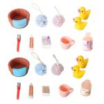 YUVKIN 20 Pi&egrave;ces ensemble de bain pour maisons de poup&eacute;e, accessoires de maison de poup&eacute;e miniature, accessoire poupee, ensemble de miniatures pour enfant (HerEdit, neuf)