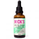 NICKS Stevia Liquide, Gouttes de stévia Arôme Cookies & Cream - Edulcorant Naturel, Zéro Calorie Substitut de Sucre - Keto, Vegan, Sans Sucre, Sans Gluten, Low carb (50 ml) (N!CK'S, neuf)