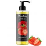 QKnatur - Huile de Massage Relaxante Fraise Strawberry- 200ml - Pour des massages corporels et relaxants - Hydratation et nutrition - Idéal pour les couples (QKnatur, neuf)