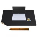 MAIDERN Tapis de Bureau Double Face en Cuir et liège 90 x 50cm, Grand Tapis de Souris, Sous-Mains bureau en Cuir PU imperméable, Sous Main Bureau pour le Bureau et la maison (Noir) (Maidern Cork  Leather Direct, neuf)