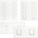 OIXEYA Crochets Adhesifs Muraux, 5 Paires Transparent Crochet Mural Adhesif, pas besoin de percer, Crochets Autocollants Double Face, Adapt&eacute;s &agrave; Cuisine, Salle de Bain, Salon (DINODANUBE TRADING, neuf)