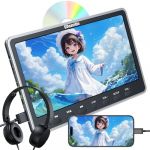 GOnavidio 12" HDMI-in Lecteur DVD Voiture, Lecteur DVD Portable Voiture Compatible USB/SD, Slot-in Conception et ecran appuie Tete pour Enfant avec Casque,Support R&eacute;gion Libre (GOnavidio, neuf)